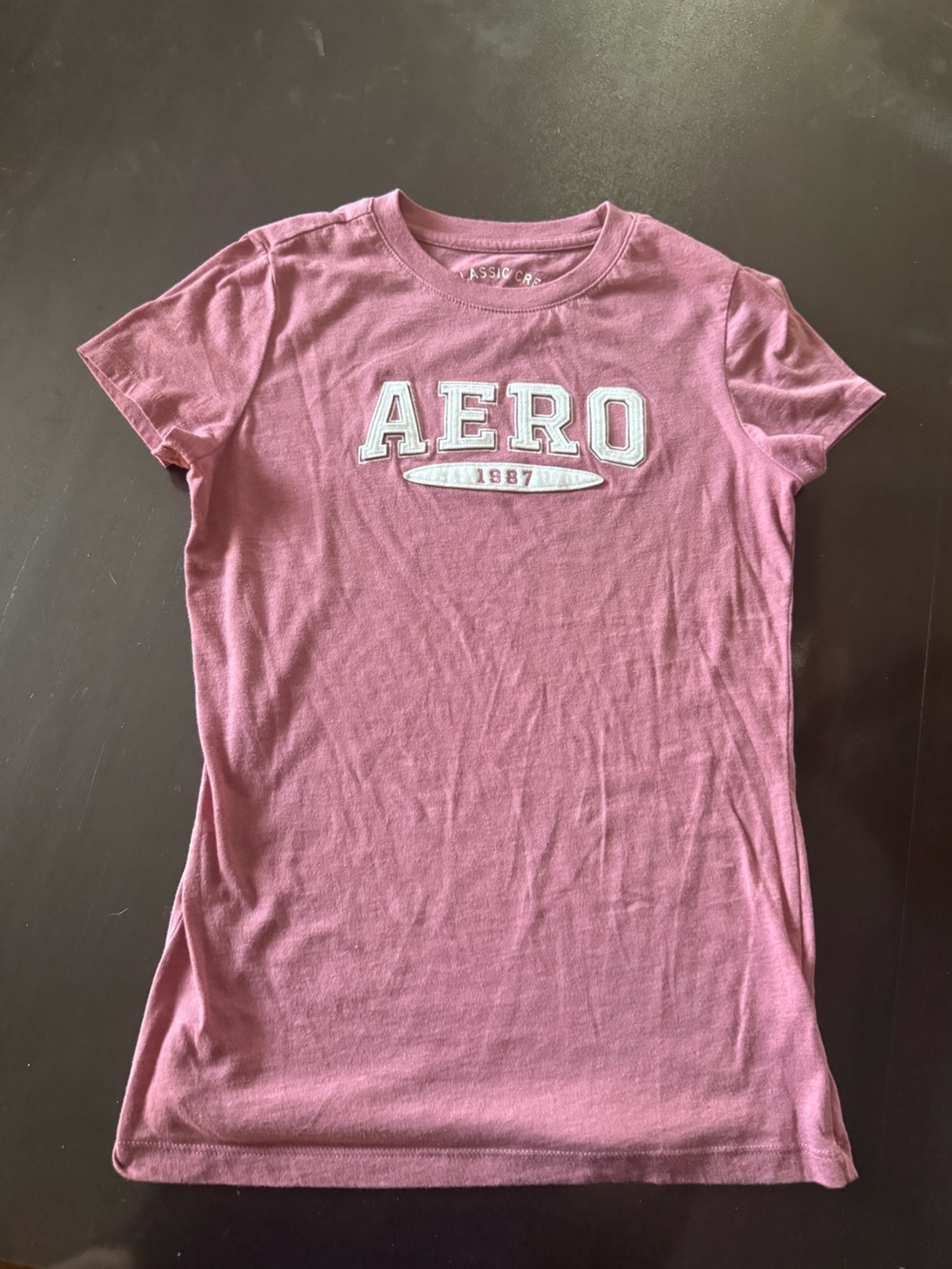 Pink AERO Logo Crewneck Tee
